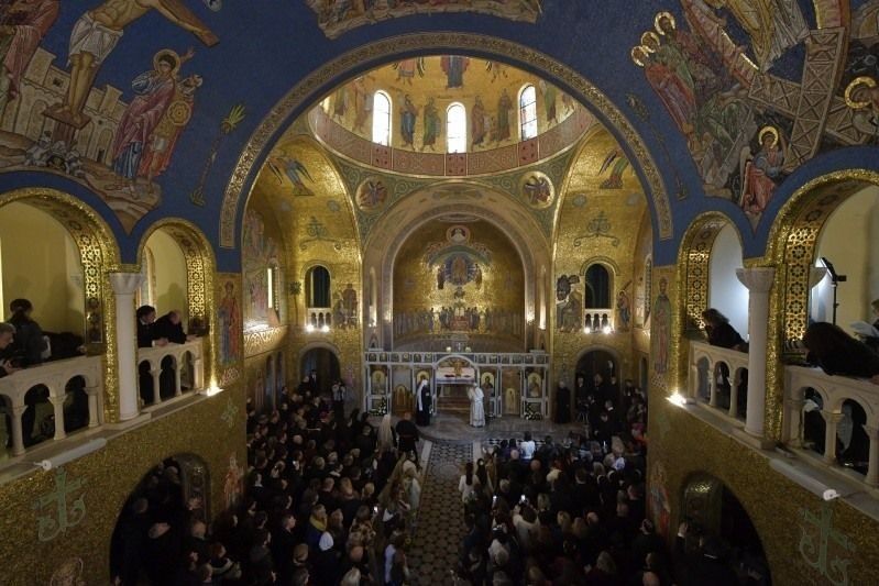 Промова Франциска у Софійському соборі Української греко-католицької церкви в Римі.